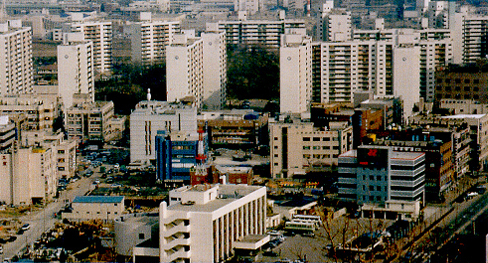 ▲ 1991년 도심의 자태를 보이는 철산 상업지구. 광명시 제공
