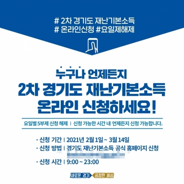 2차 경기도 재난기본소득 포스터