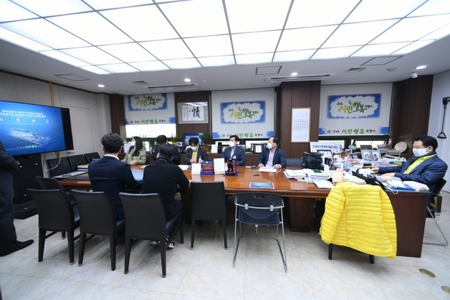 ▲ 안승남 구리시장, ‘별내선 BN4정거장 외부출입구 에스컬레이터 설치 변경설계 최종보고회