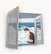 이경미_Nana on the window_31x27x6.5cm_구조화된 패널 위에 유채