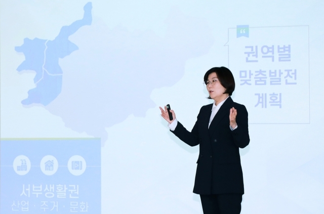 김보라 안성시장이 7일 취임 1주년을 맞아 안성맞춤 아트홀 소공연장에서 지역 기관과 사회단체장, 시민이 참석한 가운데 '김보라의 정책 공감 토크' 행사를 가졌다.