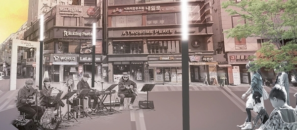 수원역 매산로 테마거리 거리환경 개선사업으로 정비되는 수원역 광장 구상도. 수원시 제공