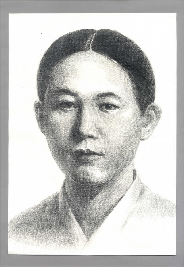 이선경 상상화-언니 이현경 사진을 토대로 그린 초상화.