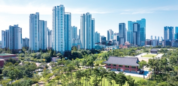 인천 송도 아파트 전경