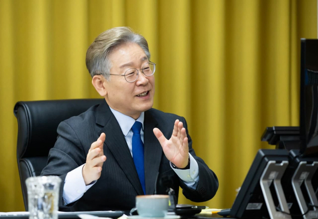이재명 경기도지사 온라인 기자간담회. 열린캠프 제공