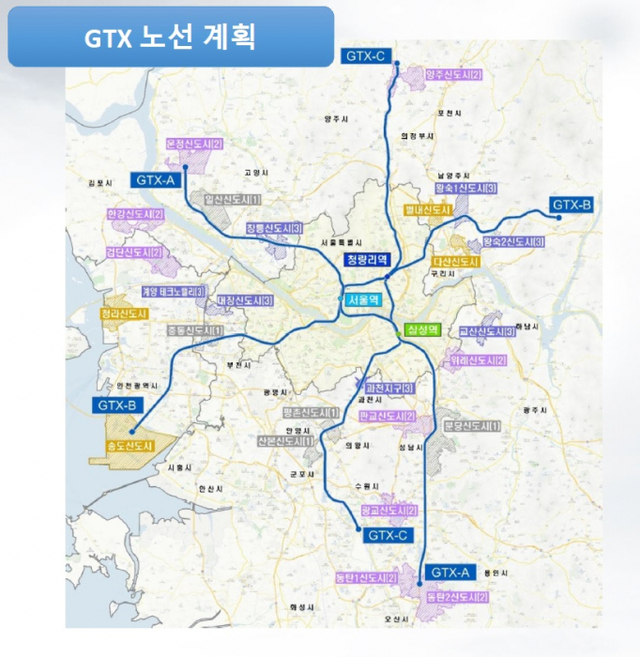 gtx 노선 계획(현재)_한국교통연구원 공공저작물