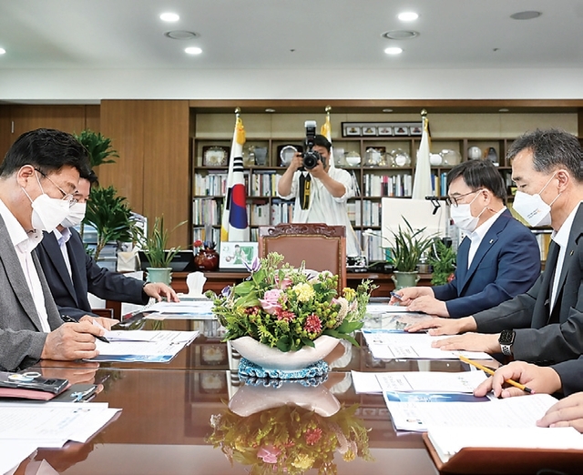 지난 7월22일 열린 GTX-A노선 여주시ㆍ이천시ㆍ광주시ㆍ원주시 간담회.