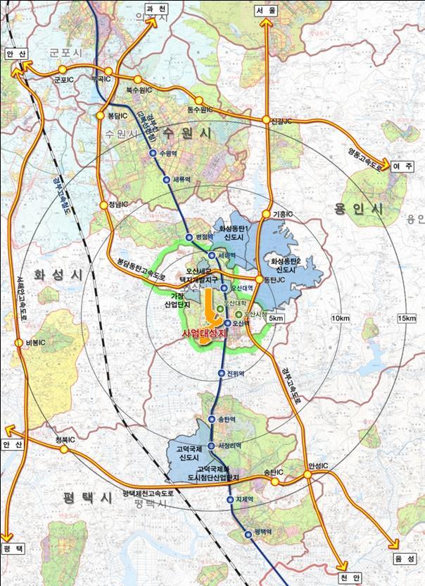 오산세교2 택지개발사업지구 위치도