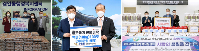 추석 명절 앞두고 광주시에 이웃돕기 손길 줄이어(경안동)/