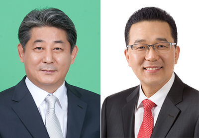 정해권 전 인천시당 대외협력위원장(왼쪽), 이재호 전 연수구청장