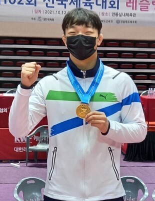 레슬링 남고부 자유형 79㎏급 金 백경민.