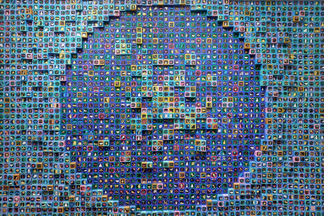 천지창조, 164×246cm, 복합재료에 아크릴, 2021