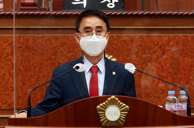 의정부시의회 구구회 의원이 발언을 하고 있다. 의정부시의회 제공