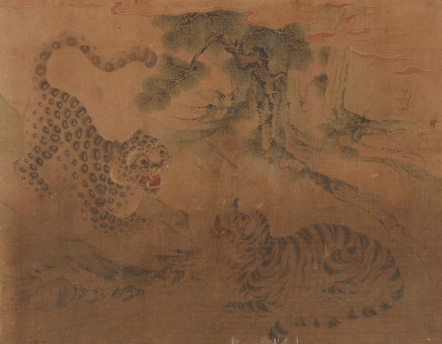 '용호도龍虎圖', 조선 19세기, 덕수 2300