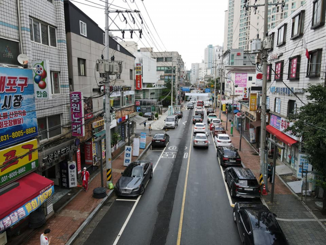 뮤지엄아트거리가 조성될 신갈로 58번 길 모습. 용인시 제공