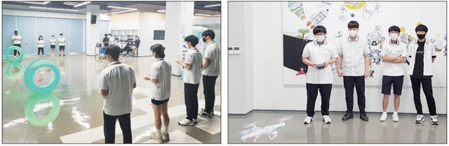 수원형 도제학교 거점학교로 지정된 수원 삼일공고 학생들이 드론교육을 받고 있다. 삼일공고 제공