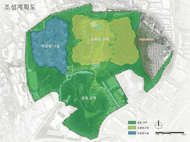 수원특례시 영통구 영통1동에 위치한 영흥공원 공원 조성 계획도. 경기일보DB