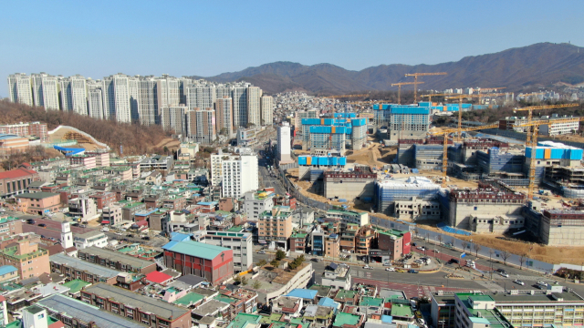재개발중인 성남시 구도심