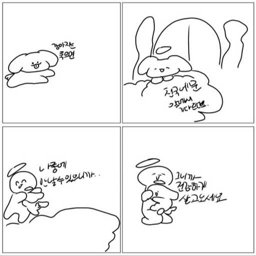 이씨의 동생이 언니를 다시 만나길 바라는 마음으로 그린 4컷 만화. 한국장기조직기증원 제공