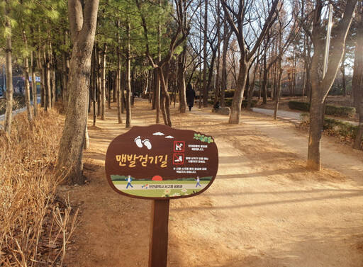 인천 서구가 도심에서 자연을 발끝으로 느끼며 건강에도 도움을 주는 ‘맨발(어싱) 걷기 산책로’를 조성한다. 서구 제공