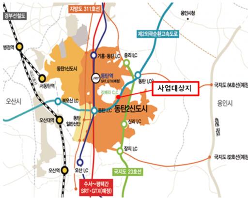 화성동탄2 의료복지시설부지 위치도. 국토교통부 제공