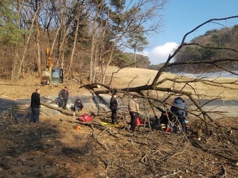 여주시 강천면 캐슬파인골프장 사고현장. 여주소방서 제공