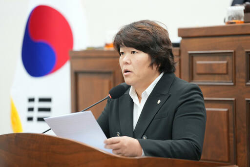 하남시의회 5분 자유발언에 나선 박선미 운영위원장. 하남시의회 제공