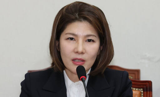 발언하는 국민의힘 김예령 대변인. 연합뉴스