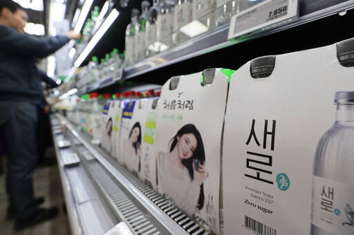 서울시내 한 대형마트에 소주 제품들이 진열돼 있다. /연합뉴스