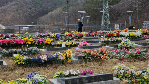 14일 오전 11시께 용인특례시 처인구의 한 공원묘지가 알록달록한 플라스틱 조화로 빼곡하다. 오민주기자