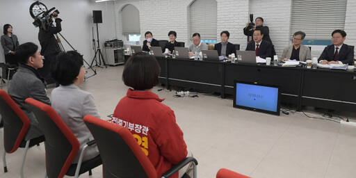 지난 13일 오전 서울 여의도 국민의힘 중앙당사에서 4·10 총선 공천 신청자에 대한 면접이 진행되고 있다. 연합뉴스