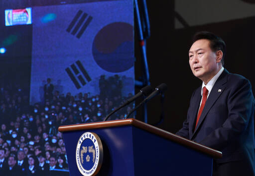 지난 1일 유관순 기념관에서 열린 제105주년 3·1절 기념식에서 기념사 중인 윤석열 대통령. 연합뉴스