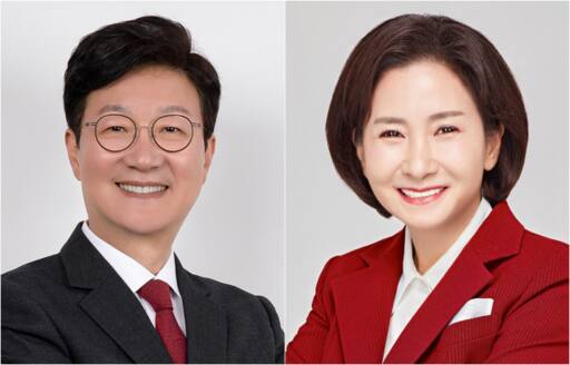 유정복 인천시장 측근 중 총선 본선행에 성공한 국민의힘 손범규 인천 남동구갑 예비후보(왼쪽)와 이행숙 인천 서구병 예비후보(오른쪽). 각 후보 측 제공