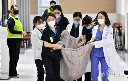 의료진과 함께한 민방위 훈련 [포토뉴스]