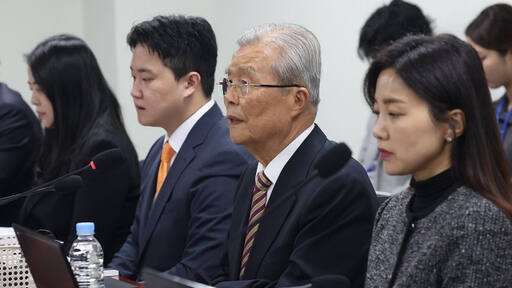 개혁신당 김종인 공천관리위원장이 7일 국회에서 공관위 회의를 하고 있다. 연합뉴스