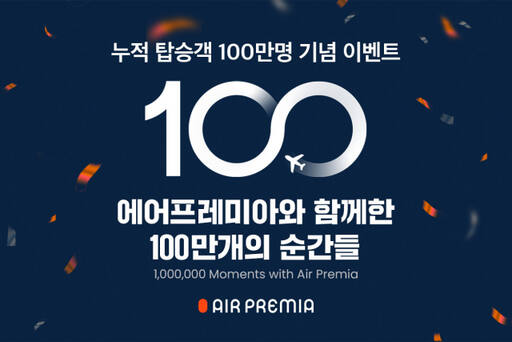 에어프레미아 누적 탑승객 100만명 기념 이벤트 포스터. 에어프레미아 제공
