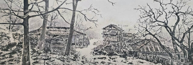 화촌 이의열 작가 作 ‘고향생각’. 유진동기자