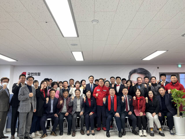 국민의힘 조광한 남양주병 예비후보가 지난 22일 선거대책 본부 발대식을 개최했다. 조광한 후보 선거사무소 제공