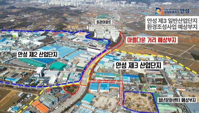 안성 산업단지 환경개선사업 추진 위치도. 안성시 제공