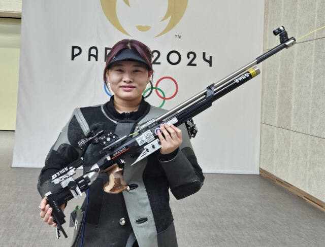 2024 파리올림픽 사격 여자 공기소총 출전 티켓을 손에 넣은 ‘엄마 선수’ 금지현.경기도청 제공
