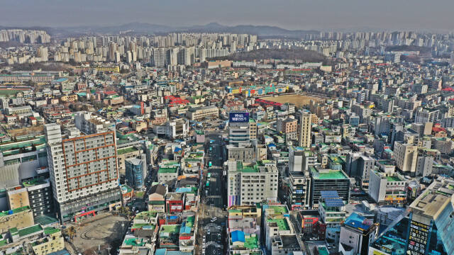 지난 2월 선거구 획정안이 국회를 통과하면서 새로이 만들어진 평택시병 선거구에 포함된 신평·비전동 전경. 평택시 제공