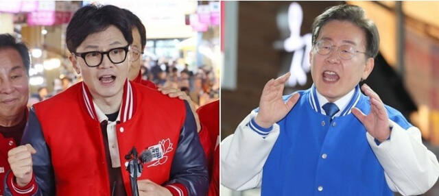 국민의힘 한동훈 비상대책위원장과 더불어민주당 이재명 당대표. 연합뉴스