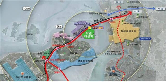 인천항 영종도 준설토 투기장 항만 재개발 사업 위치도. 해양수산부 제공