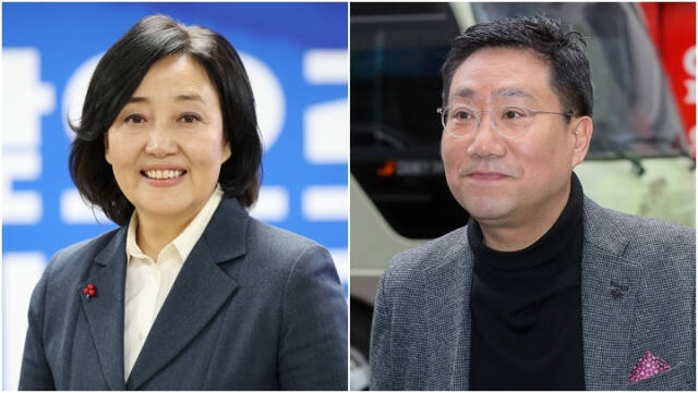 박영선·양정철. 연합뉴스