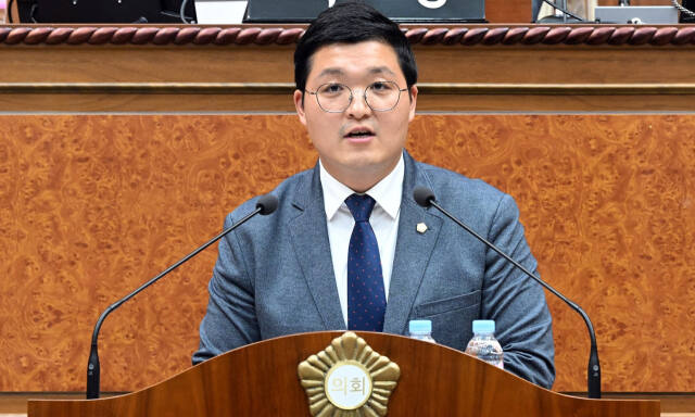 조세일 의원이 5분 자유발언을 하고 있다. 의정부시의회 제공