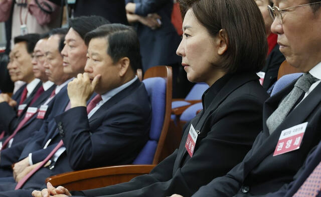 국민의힘 안철수, 이철규, 나경원, 권영세 등 제22대 국회의원 당선인. 연합뉴스