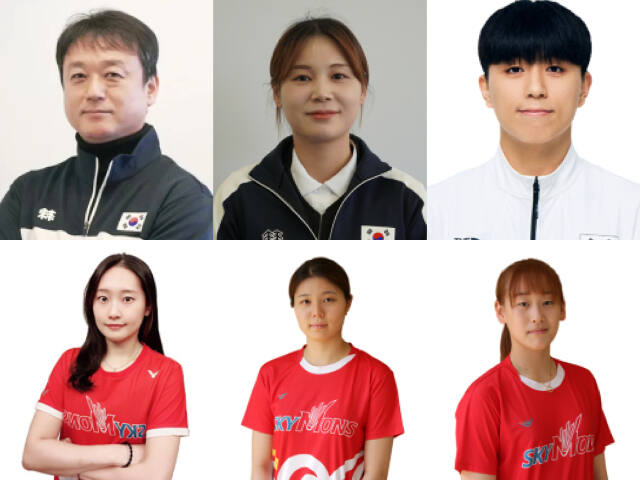 (왼쪽 위부터 시계방향)양궁 박성수(53·계양구청) 감독·전훈영(29·인천시청), 다이빙 이재경(31·인천시청), 배드민턴 이소희(29·인천국제공항 스카이몬스)·김소영(31·인천국제공항 스카이몬스)·채유정(28·인천국제공항 스카이몬스). 인천시체육회 제공
