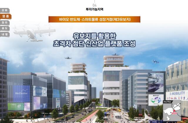 인천시가 7일 발표한 영종도 제3유보지 일대 개발 청사진. 시 제공
