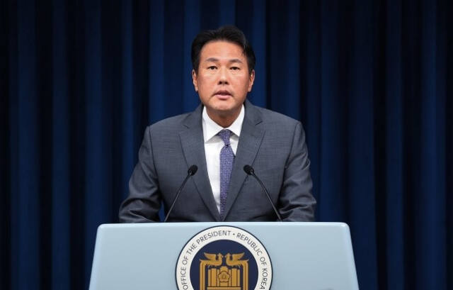 김태효 국가안보실 제1차장이 30일 서울 용산 대통령실 청사에서 한·아프리카 정상회의에 관해 브리핑하고 있다. 연합뉴스