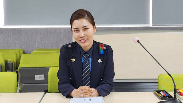 경기북부경찰청 녹색어머니회 연합회 4대 회장으로 선출된 박여교 회장. 김요섭기자